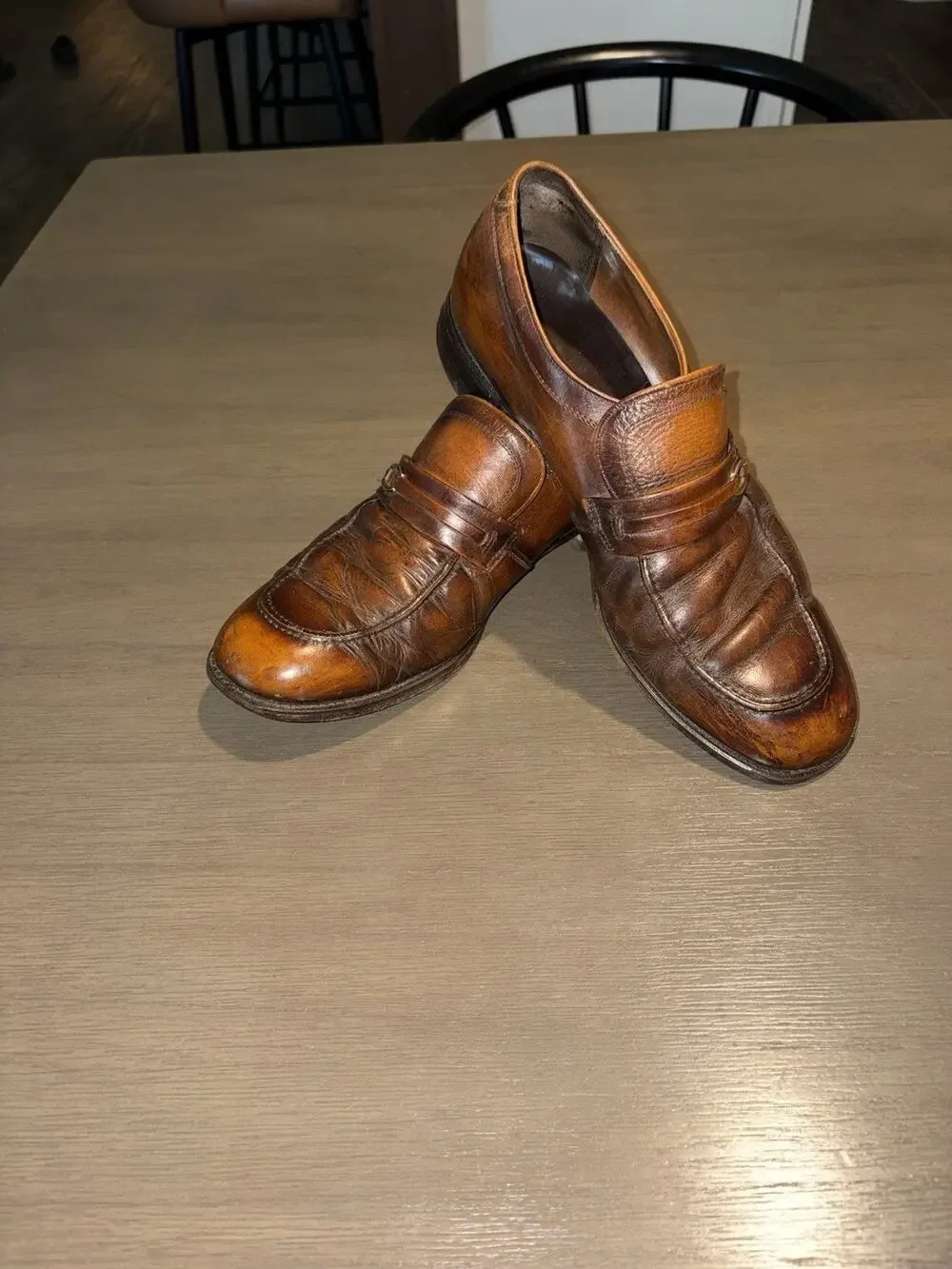 Vintage Jarman Men’s Brown Leather Bit Loafers Slip On Dress Shoes Size 9